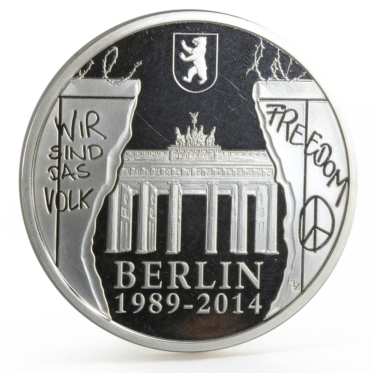 Belgium 20 euro 25th Anniversary of the Fall of the Berlin Wall silver coin 2014