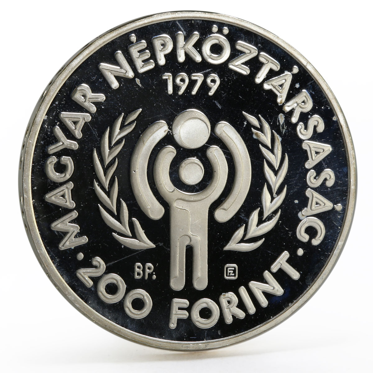 Hungary 200 forint International Year of the Child proof silver coin 1979