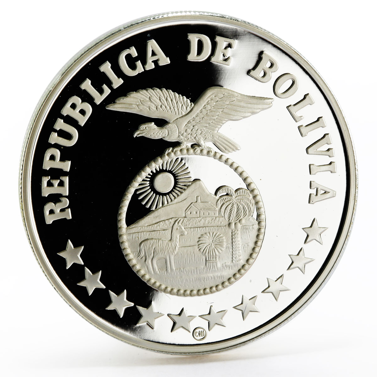 Bolivia 200 pesos International Year of the Child proof silver coin 1979