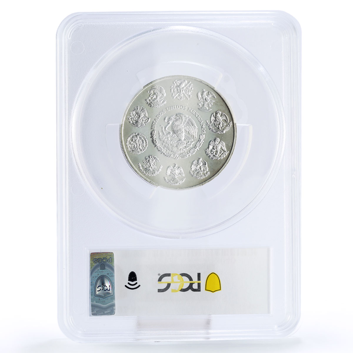 Mexico 2 onzas Libertad Angel of Independence MS65 PCGS silver coin 2002