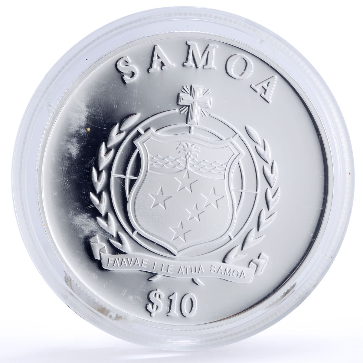 Samoa 10 dollars 10 Commandment Not Covet Neighbor's Anything silver coin 2010
