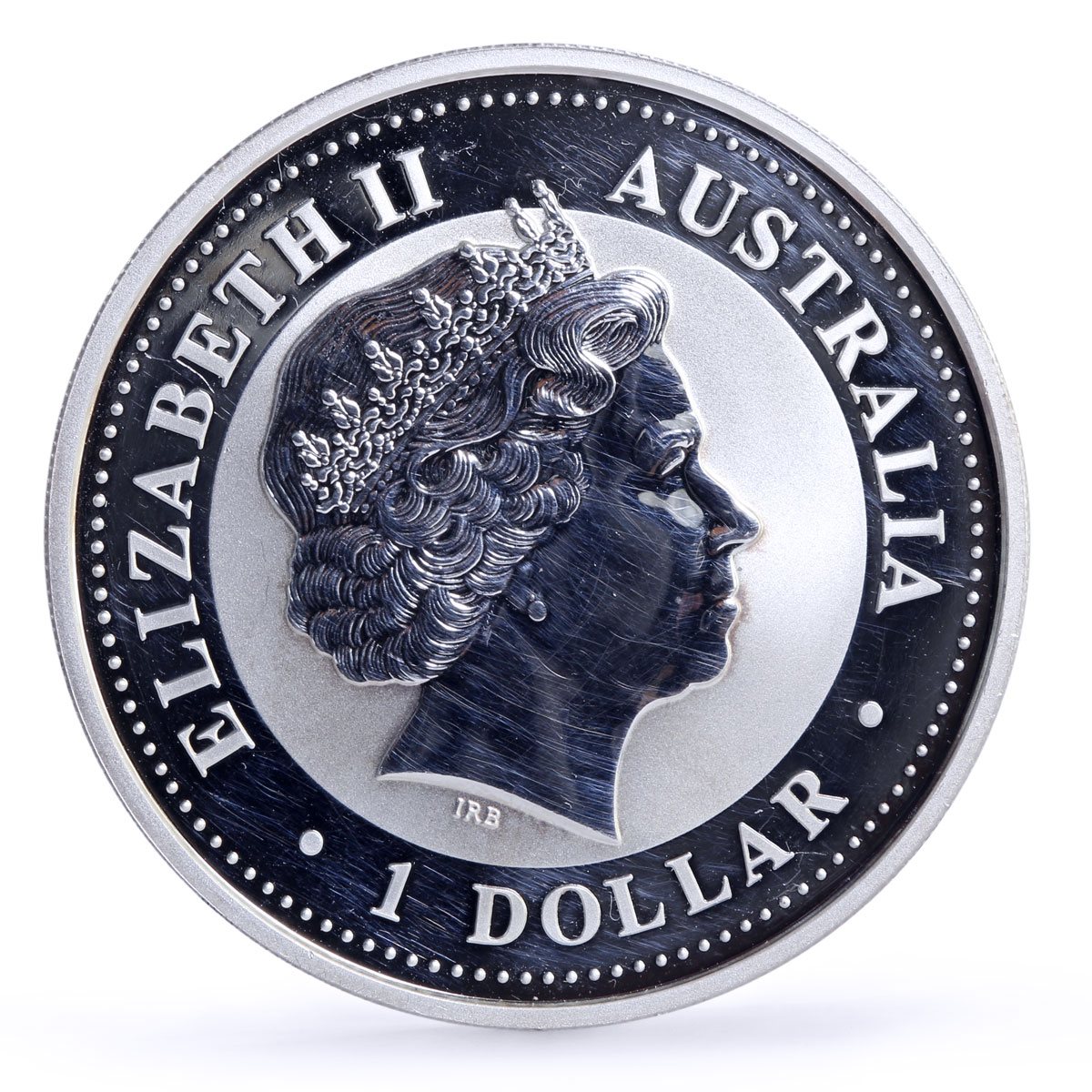 Australia 1 dollar Lunar Calendar I Year of the Monkey colored silver coin 2004