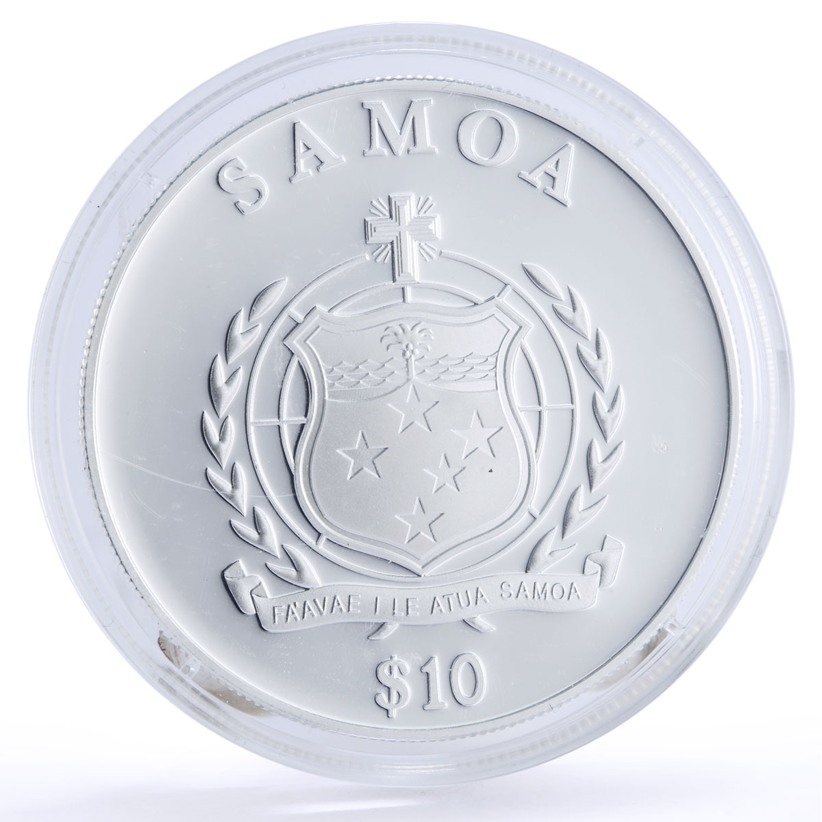 Samoa 10 dollars 3rd Commandment Remember the Sabbath gilded silver coin 2009