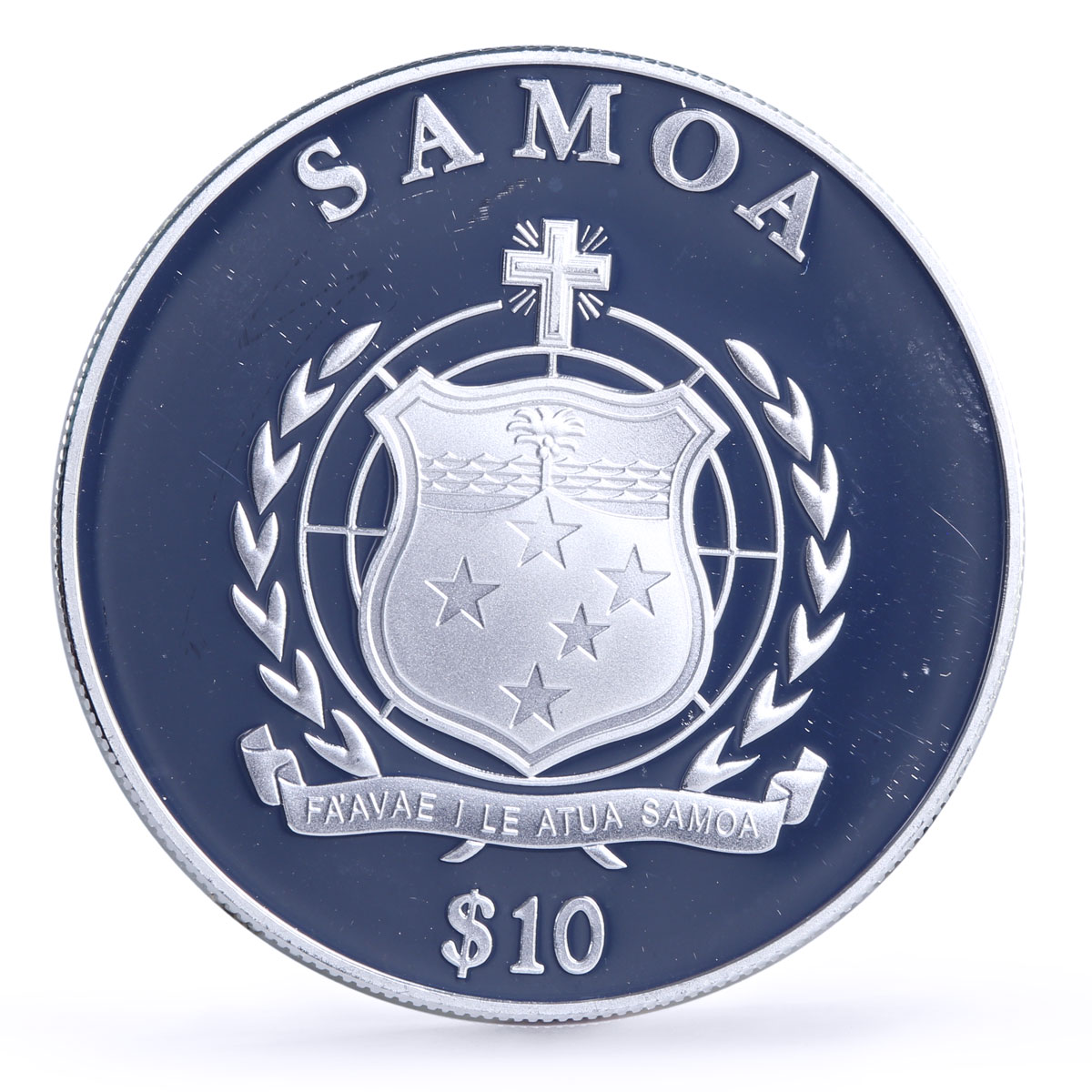 Samoa 10 dollars 3rd Commandment Remember the Sabbath gilded silver coin 2009