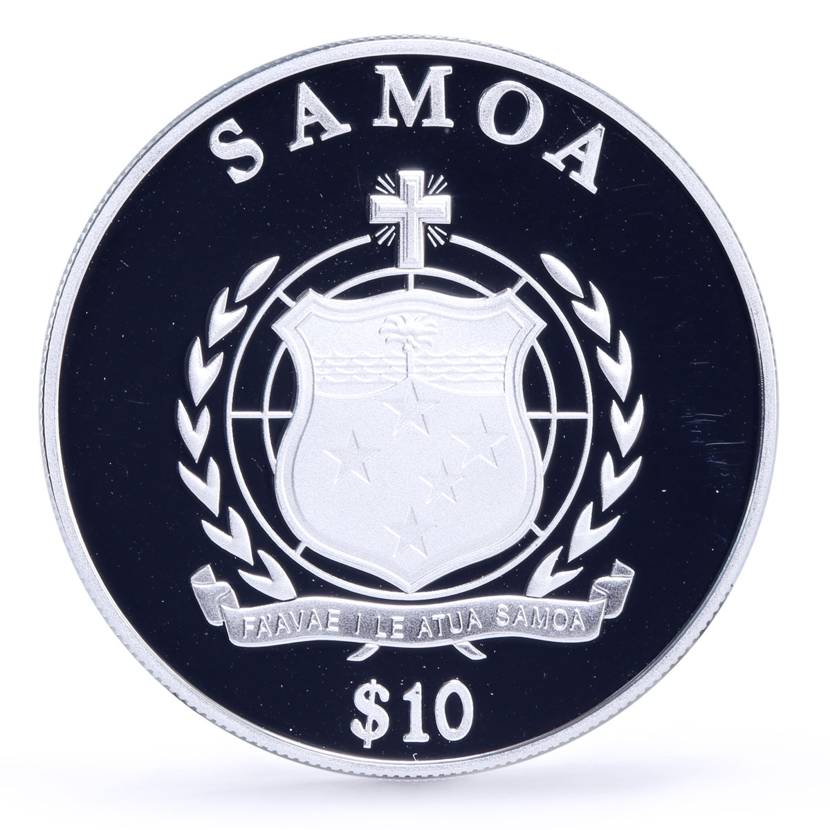 Samoa 10 dollars 9th Commandment Shall Not Covet Another's Wife silver coin 2010