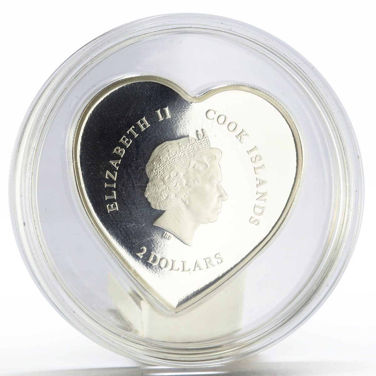 Cook Islands 2 dollars Happy Birthday series Girl and Heart silver coin 2013