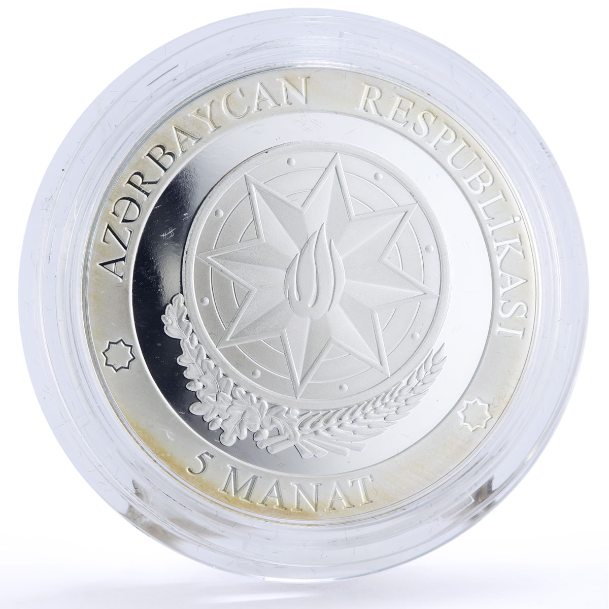 Azerbaijan 5 manat Karabakh War Victory Shusha District proof silver coin 2021