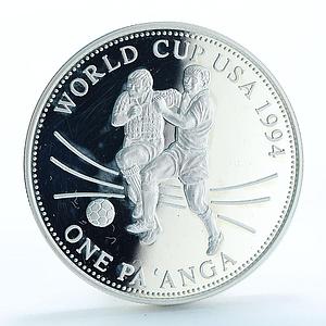 Tonga 1 pa'anga World Cup USA Soccer Football silver coin 1994