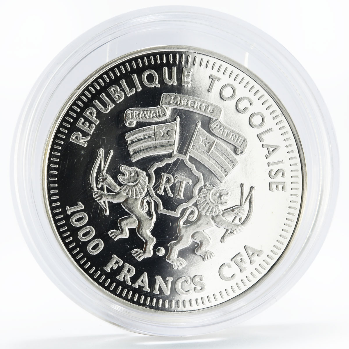 Togo 1000 francs History in Ships series Pommern 1903 proof silver coin 2011