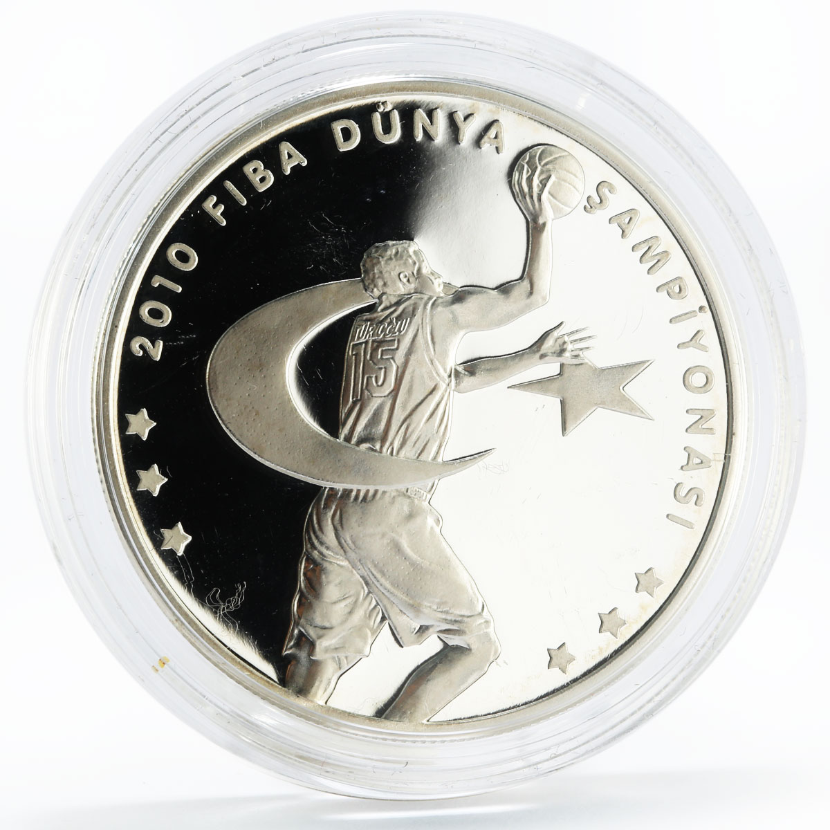 Turkey 50 lira 16th Basketball World Cup in Turkey proof silver coin 2010