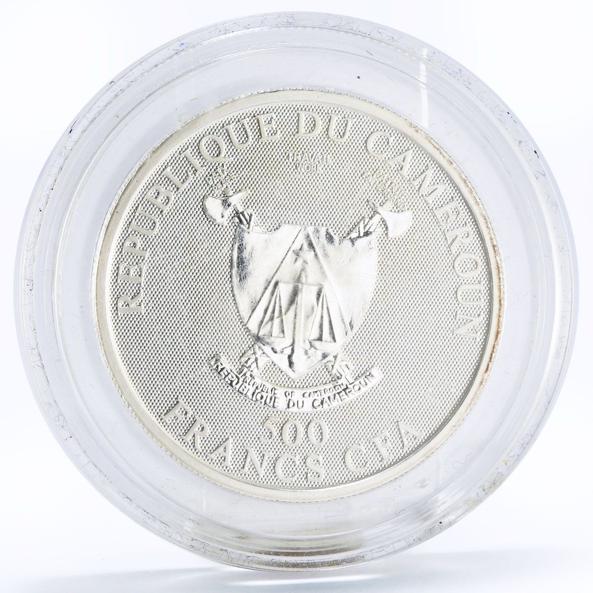 Cameroon 500 francs Zodiac Signs series Pisces hologram silver coin 2010