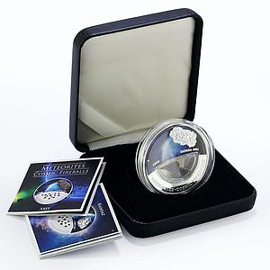 Fiji 10 dollars Meteorites series Canadian Abee colored proof silver coin 2012