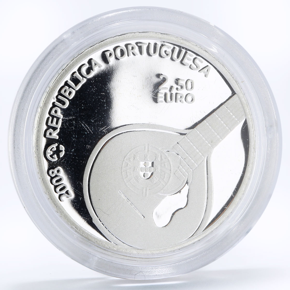 Portugal 2/5 euro European Culture series Fado Musician proof silver coin 2008