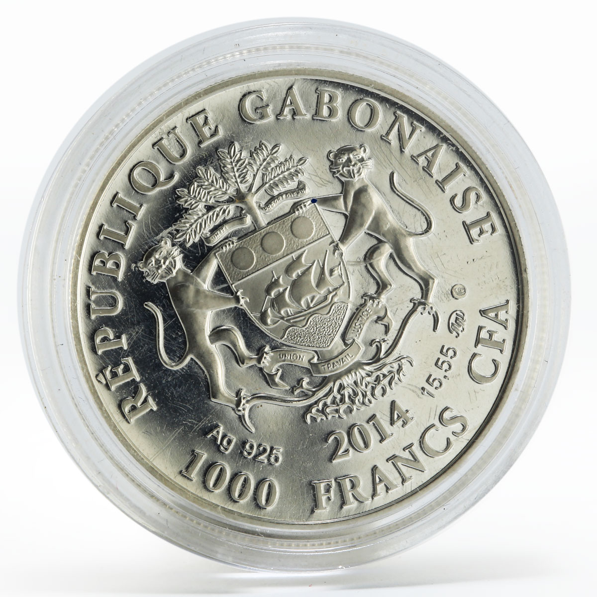 Gabon 1000 francs Zodiac Capricorn proof silver coin 2014