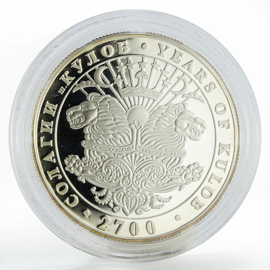 Tajikistan 3 somoni 2700th Anniversary of Kulob Town silver coin 2006