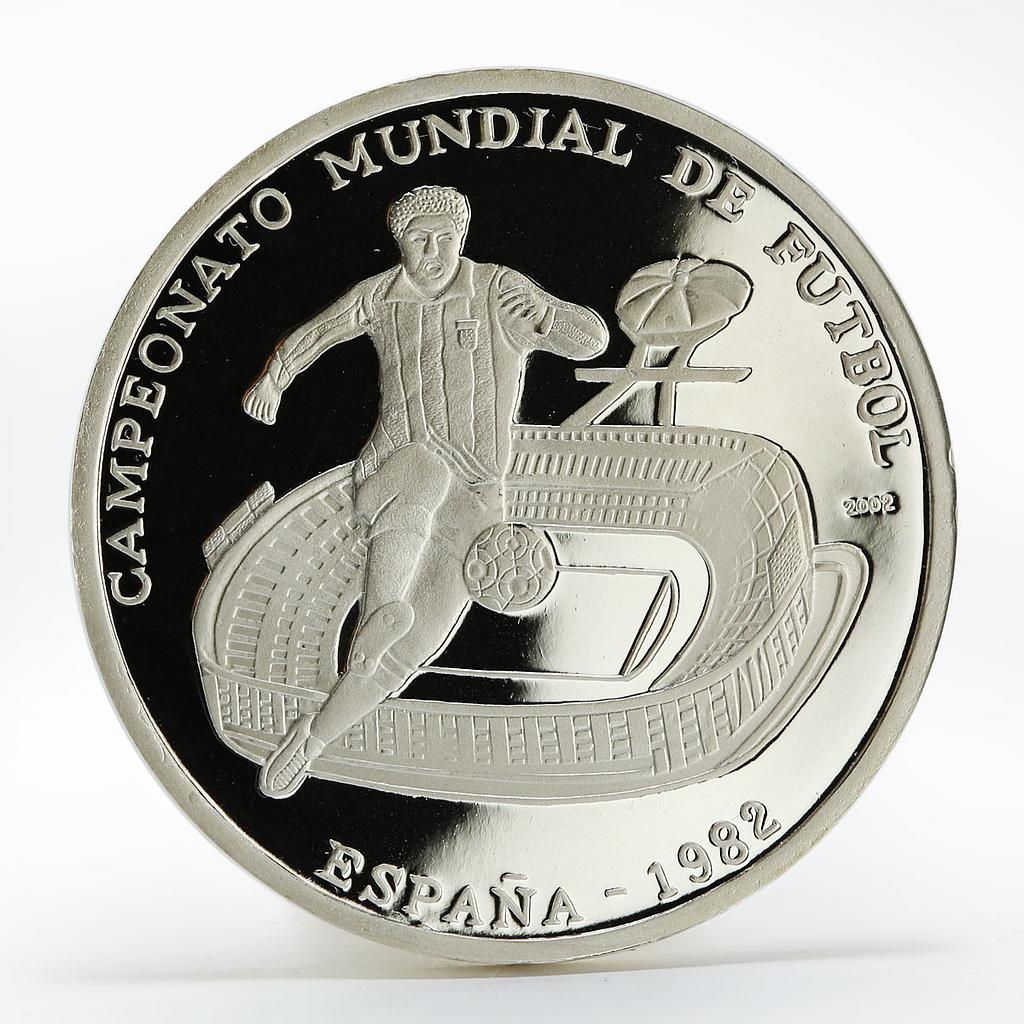 Saharawi  1000 pesetas FIFA World Cup Spain Football 1982 silver coin 2002