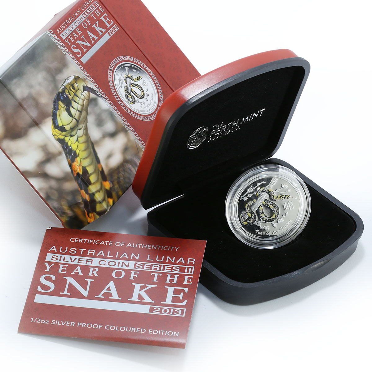 Australia 50 cents Year of the Snake Lunar Calendar Series II silver proof 2013