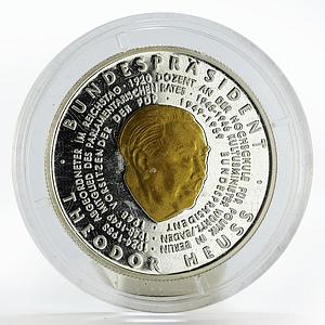 Togo 1000 francs Theodor Heuss President gilded silver coin 2006