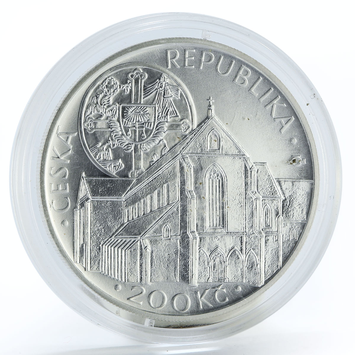 Czech Republic 200 korun 750 Anniversary Zlata Koruna Monastery silver coin 2013