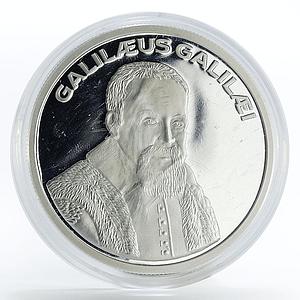 Italy 1 ecu Galileo Galilei Astronomy Space proof silver coin 1993