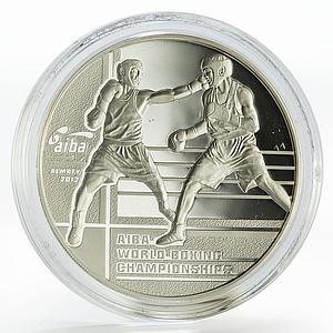 Kazakhstan 100 tenge World Boxing Championships silver coin 2013