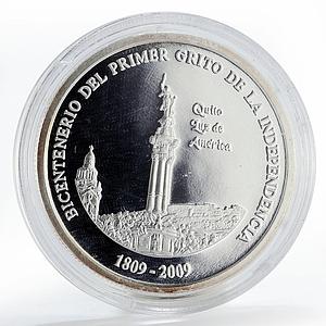 Ecuador 1 sucre Independence 200th Anniversary proof silver coin 2009