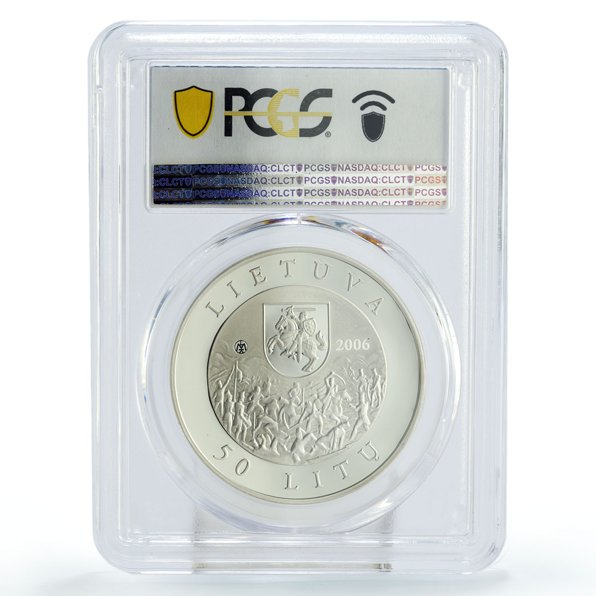 Lithuania 50 litu Anniversary of Emilija Pliateryte PR70 PCGS silver coin 2006