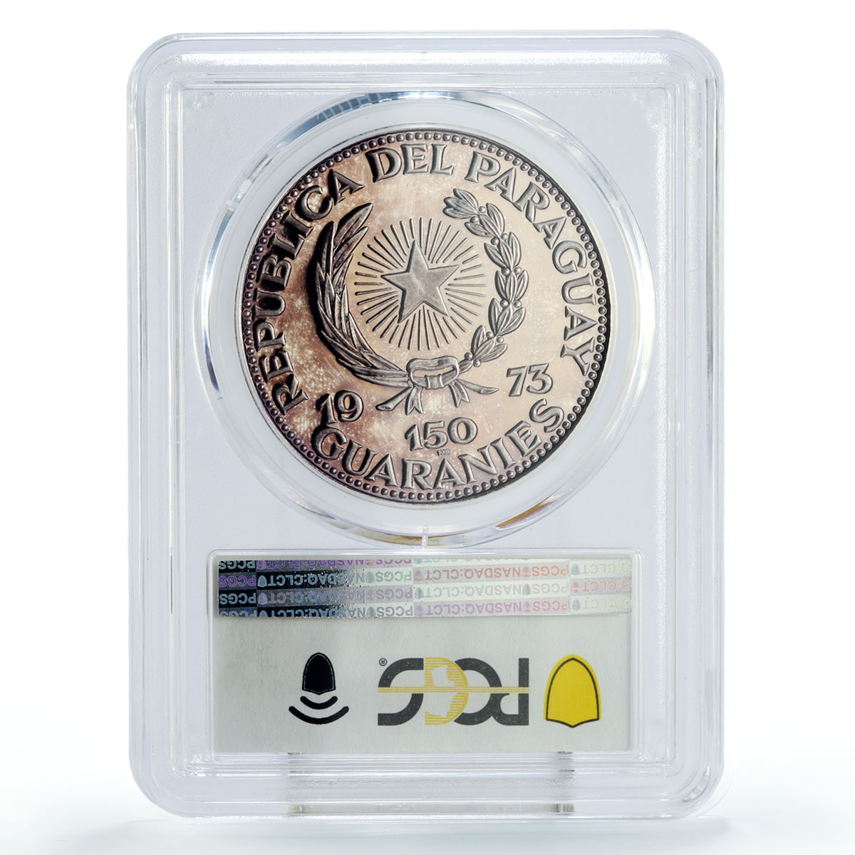 Paraguay 150 guaranies Veracruz Ceramic Vase Pottery PR64 PCGS silver coin 1973