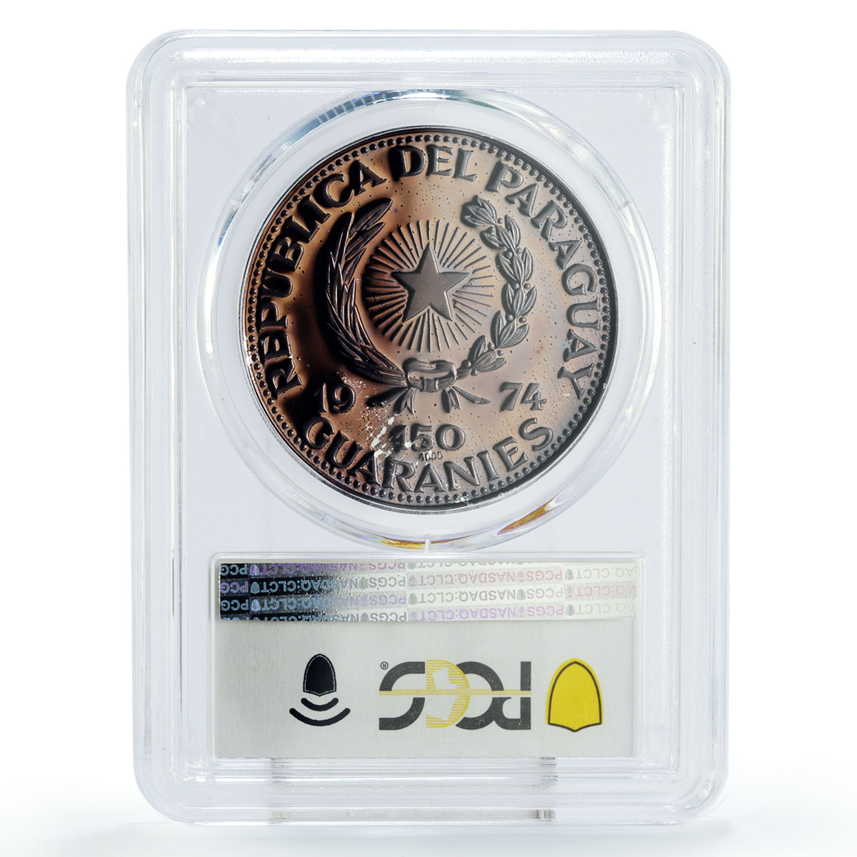 Paraguay 150 guaranies Vatican Pope Paul VI Religion PR66 PCGS silver coin 1974