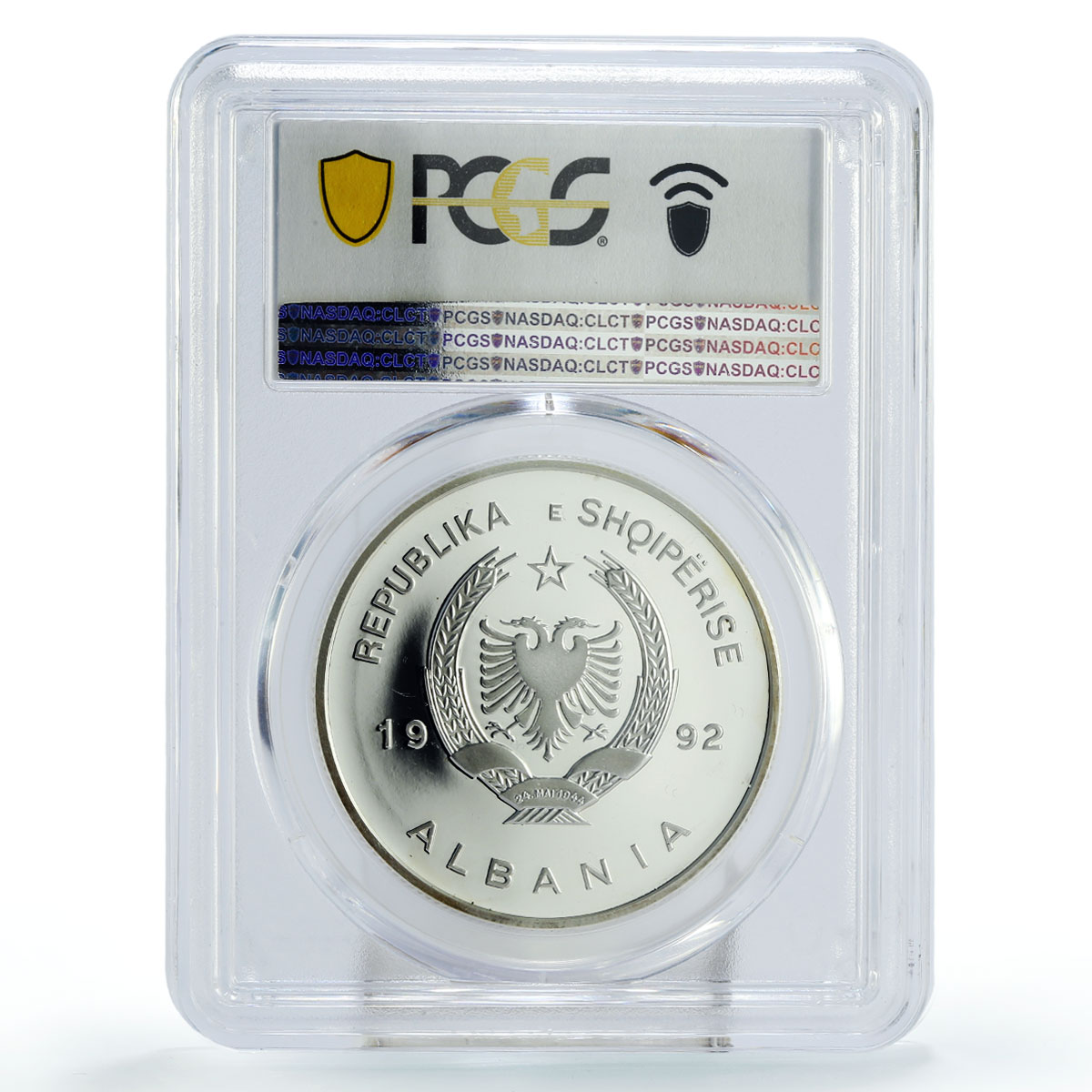 Albania 10 leke Barcelona Olympic Games Boxing PR69 PCGS silver coin 1992