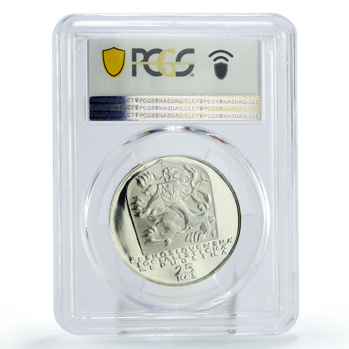 Czechoslovakia 25 korun 25 Years of Slovak Uprising PR69 PCGS silver coin 1969