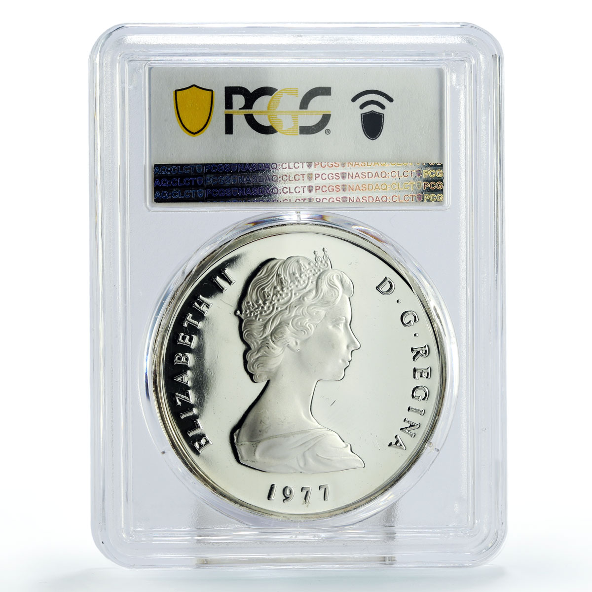 Turks and Caicos Islands 20 crowns Queen Victoria PR67 PCGS silver coin 1977