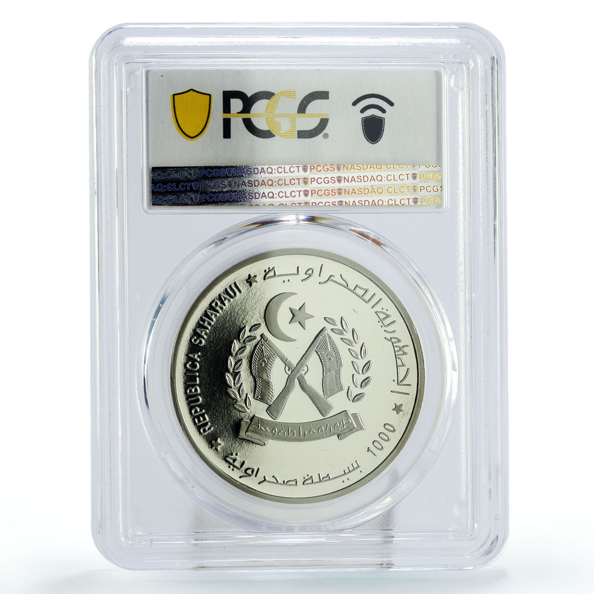 Saharawi 1000 pesetas The Universal Genius Da Vinci PR68 PCGS CuNi coin 1997