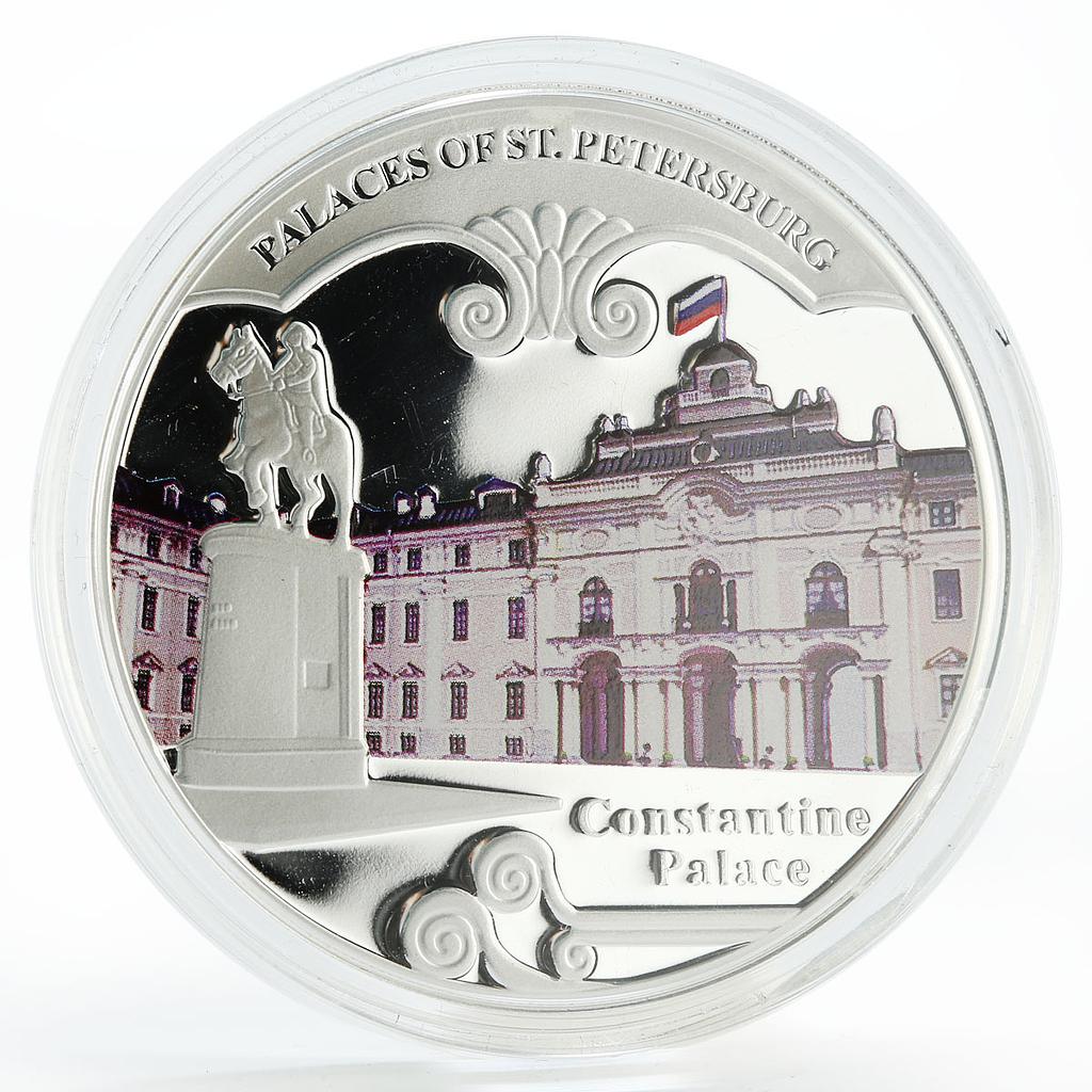 Malawi 20 kwacha St Petersburg Palaces Constantine colored silver coin 2010
