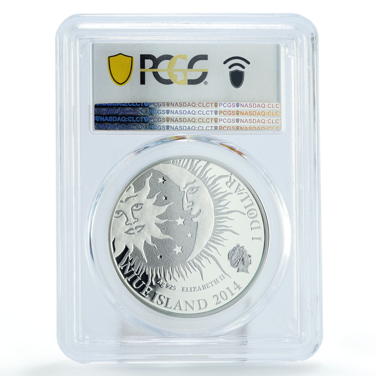 Niue 1 dollar Zodiac Signs series Leo PR69 PCGS colored silver coin 2014