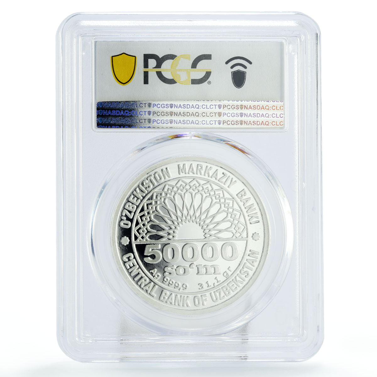 Uzbekistan 50000 som 30th National Independence Day PR68 PCGS silver coin 2021