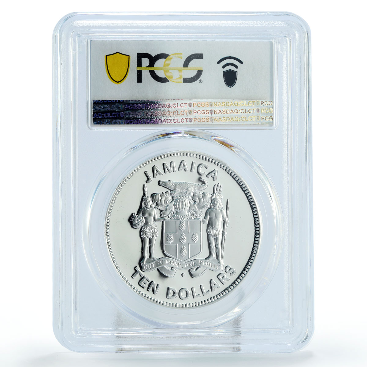 Jamaica 10 dollars Endangered Wildlife Crocodile PR67 PCGS silver coin 1981