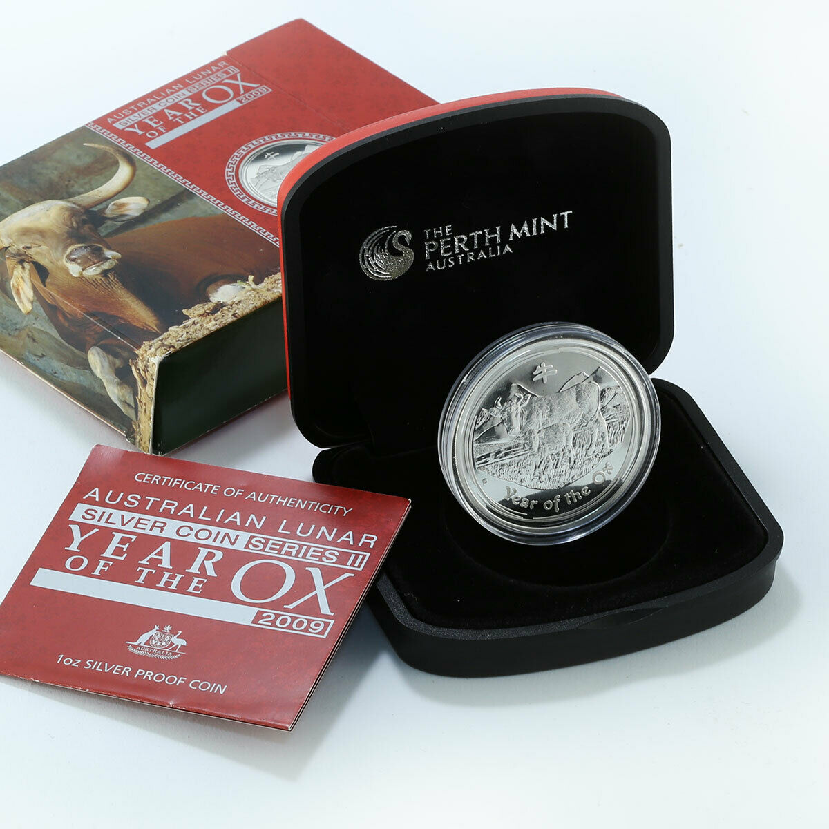 Australia 1 dollar Lunar Calendar series II Year of the Ox proof Ag coin 2009