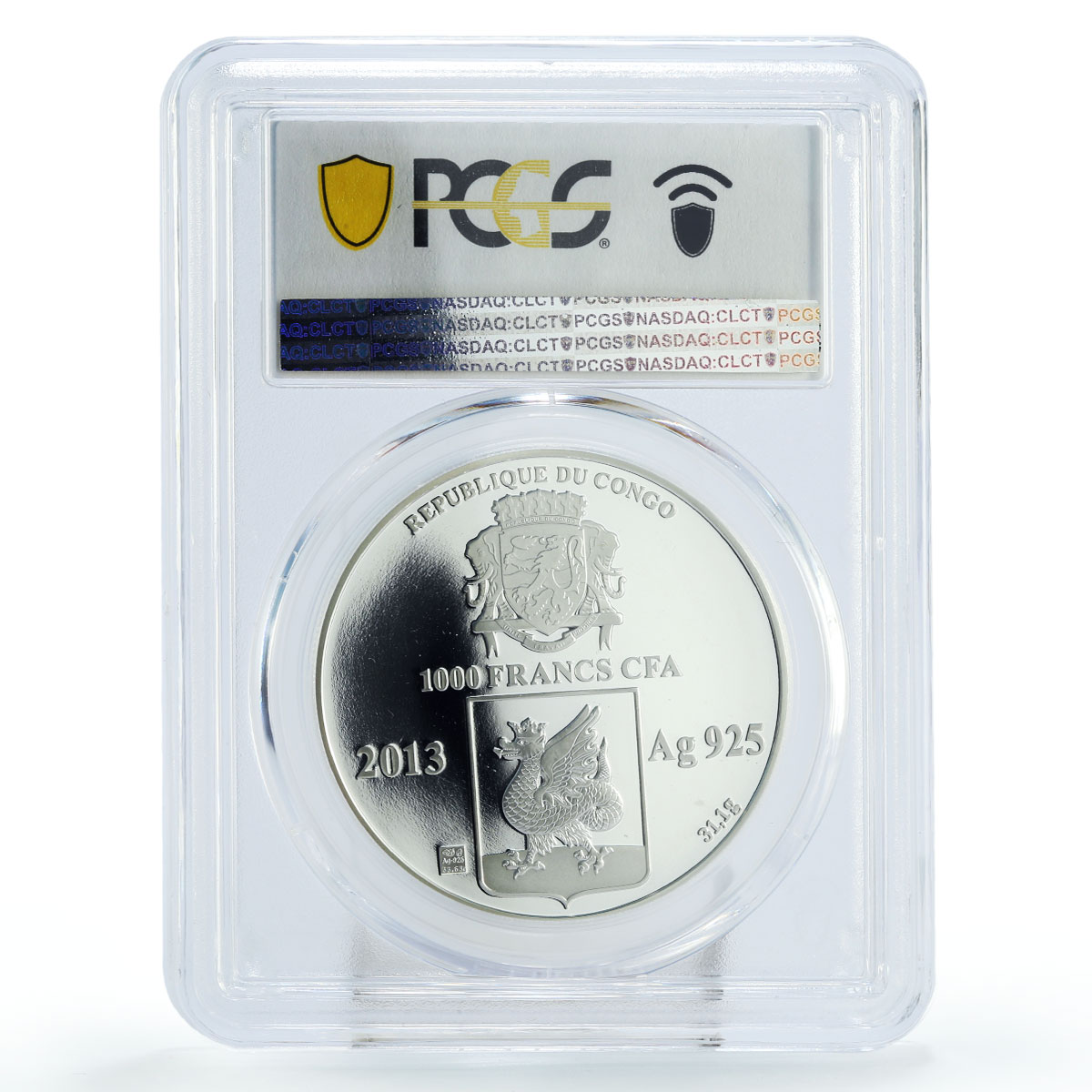 Congo 1000 francs Kazan Cathedral of Annunciation PR67 PCGS silver coin 2013