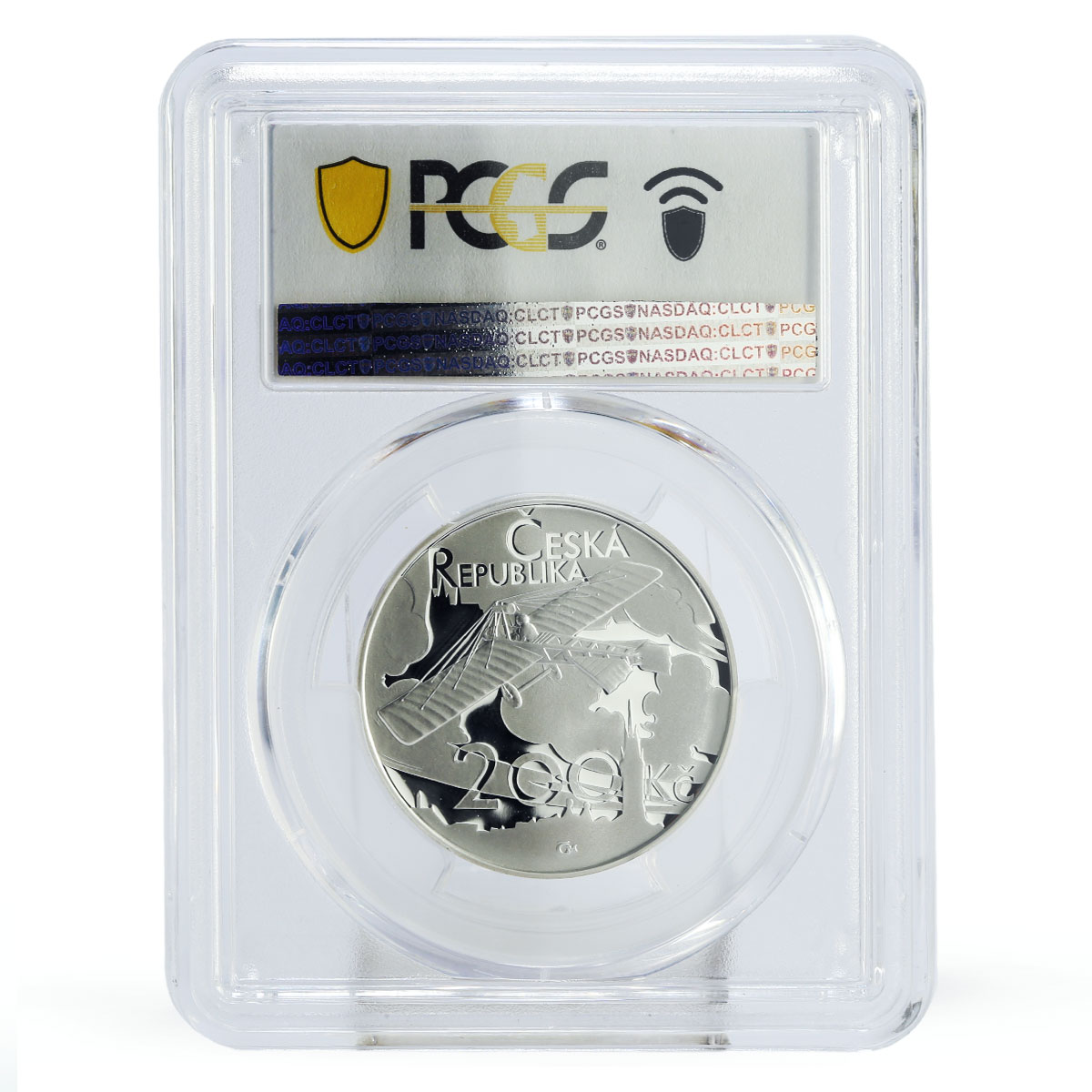 Czech Republic 200 korun Jan Kaspar Plane Flight PR70 PCGS silver coin 2011