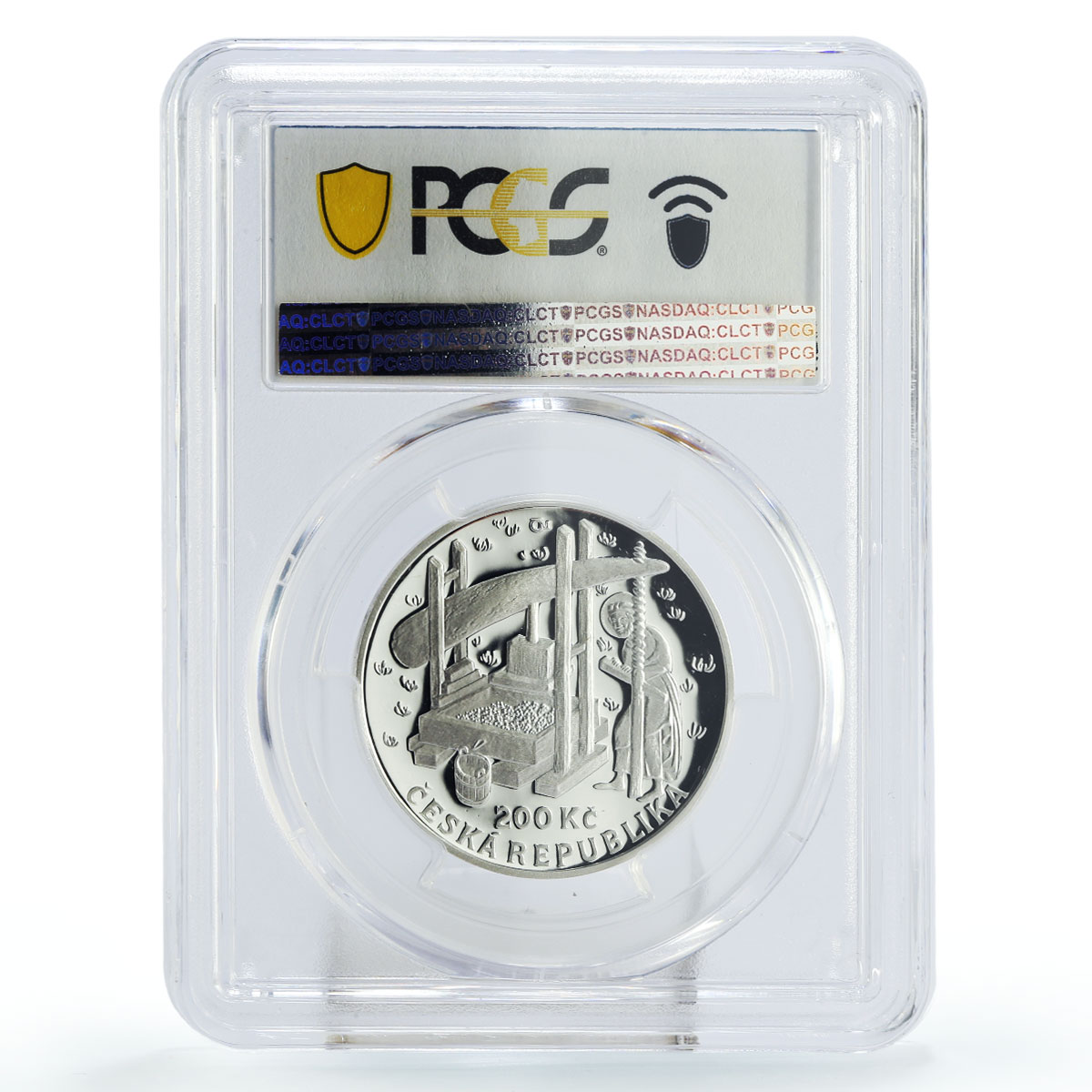 Czech Republic 200 korun People on Vineyard Plantings PR69 PCGS silver coin 2008