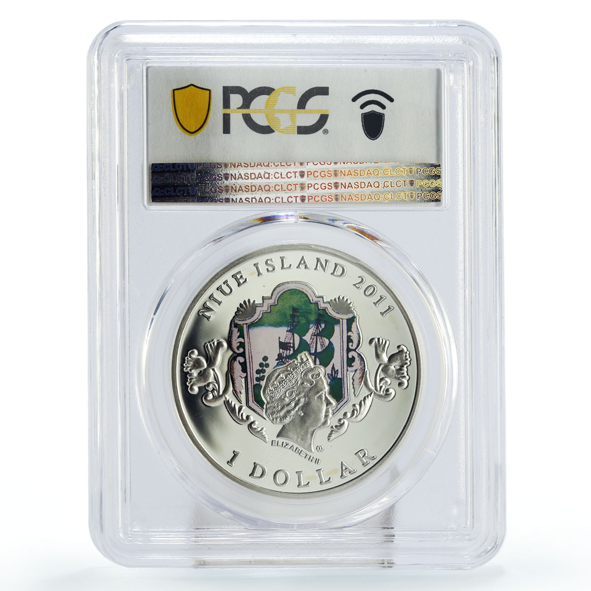 Niue 1 dollar Rock Opera Juno and Avos PR68 PCGS colored proof silver coin 2011