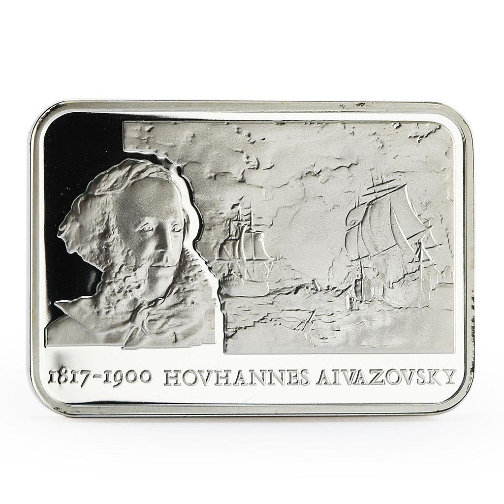 Armenia 100 dram Painter Hovhannes Aivazovsky Art Ship proof silver coin 2006