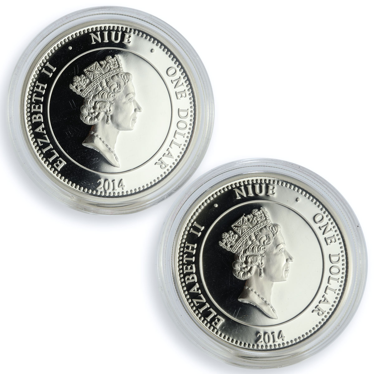 Niue set of 2 coins Colosseum Citius and Fortius proof colored silver 2014