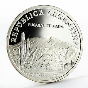 Argentina 1 peso Pucara de Tilcara proof silver coin 2010