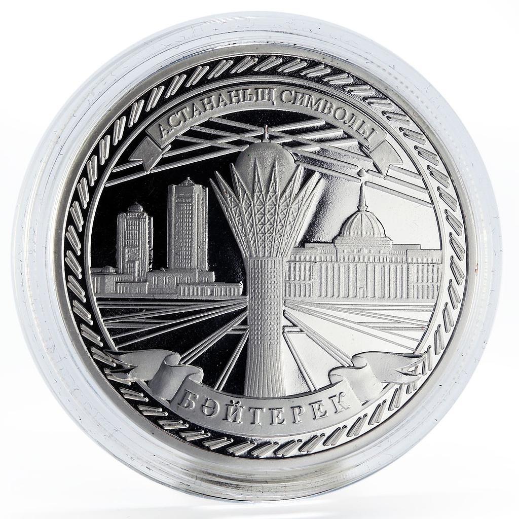 Kazakhstan Baiterek a Monument in the Capital proof silver plated medal token