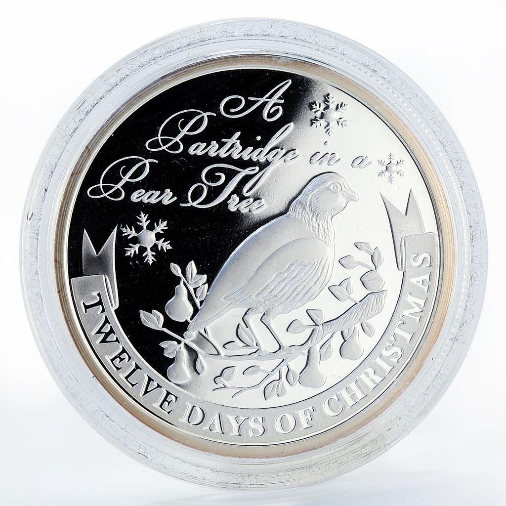 Niue 2 dollars Twelve Days of Christmas Partridge in Pear Tree silver coin 2009