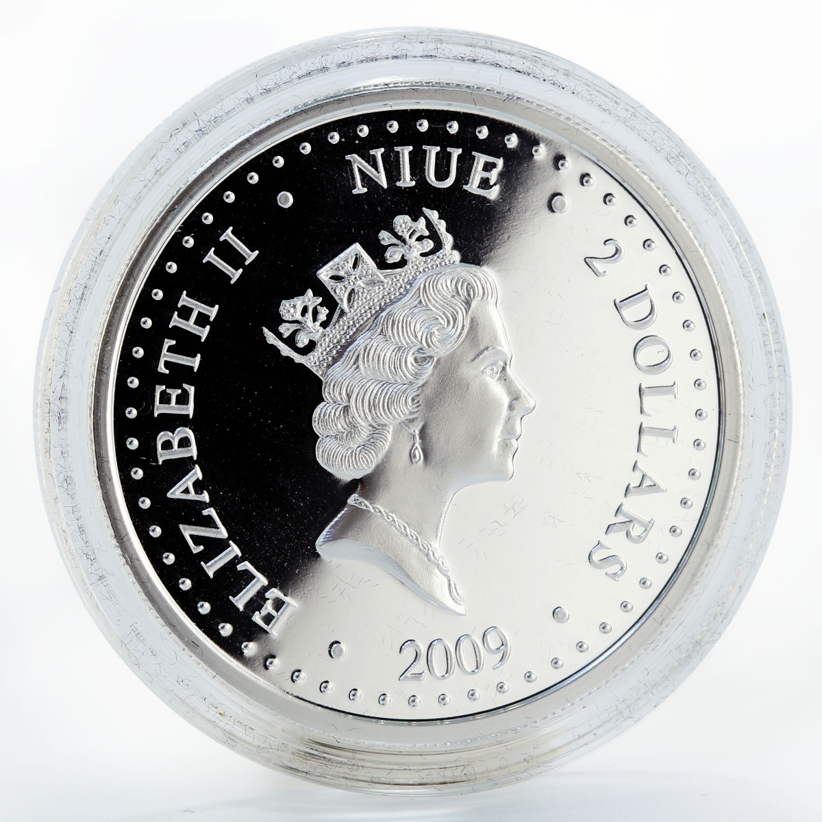 Niue 2 dollars Christmas A Partridge in a Pear Tree silver coin 2009
