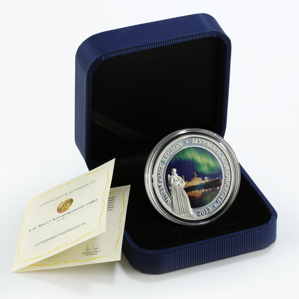 Niue 1 dollar Murmansk Region proof silver coin 2013