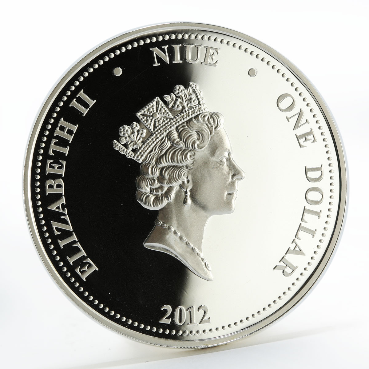 Niue 1 dollar Alexander Nevsky proof silver coin 2012